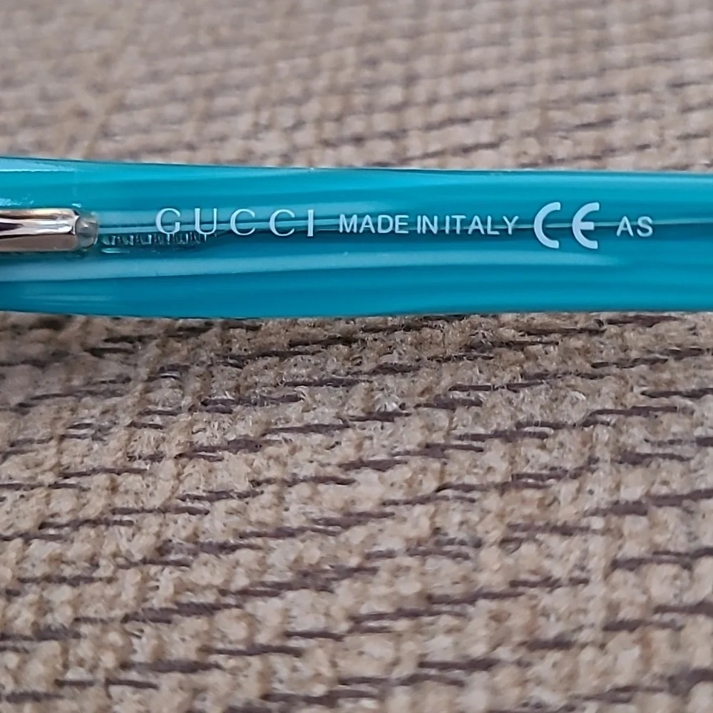 GUCCI TRANSLUCENT TEAL LAVENDER EYEGLASS FRAME